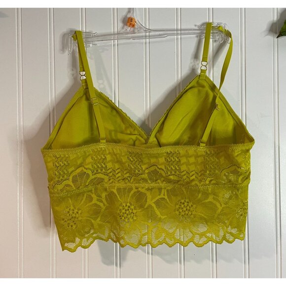 Aerie Yellow Lace Bralette With Adjustable Straps Size S - Picture 2 of 8